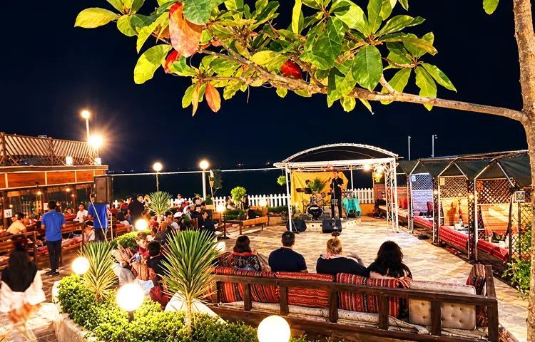 پارک زیتون قشم در شب