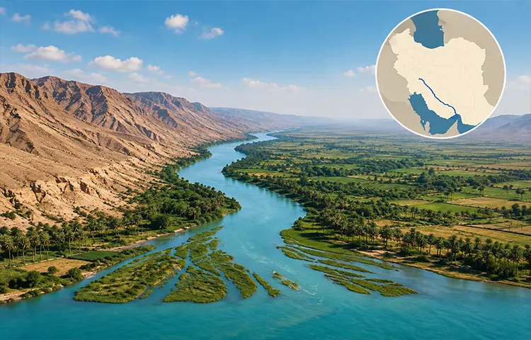 رود کارون به کجا می ریزد
